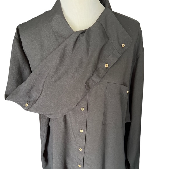 Calvin Klein black button up blouse size 3X - Picture 2 of 6